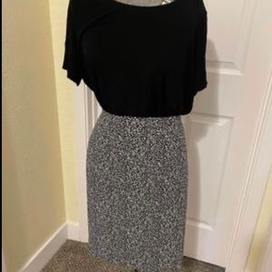 Vince Camuto black and white skirt